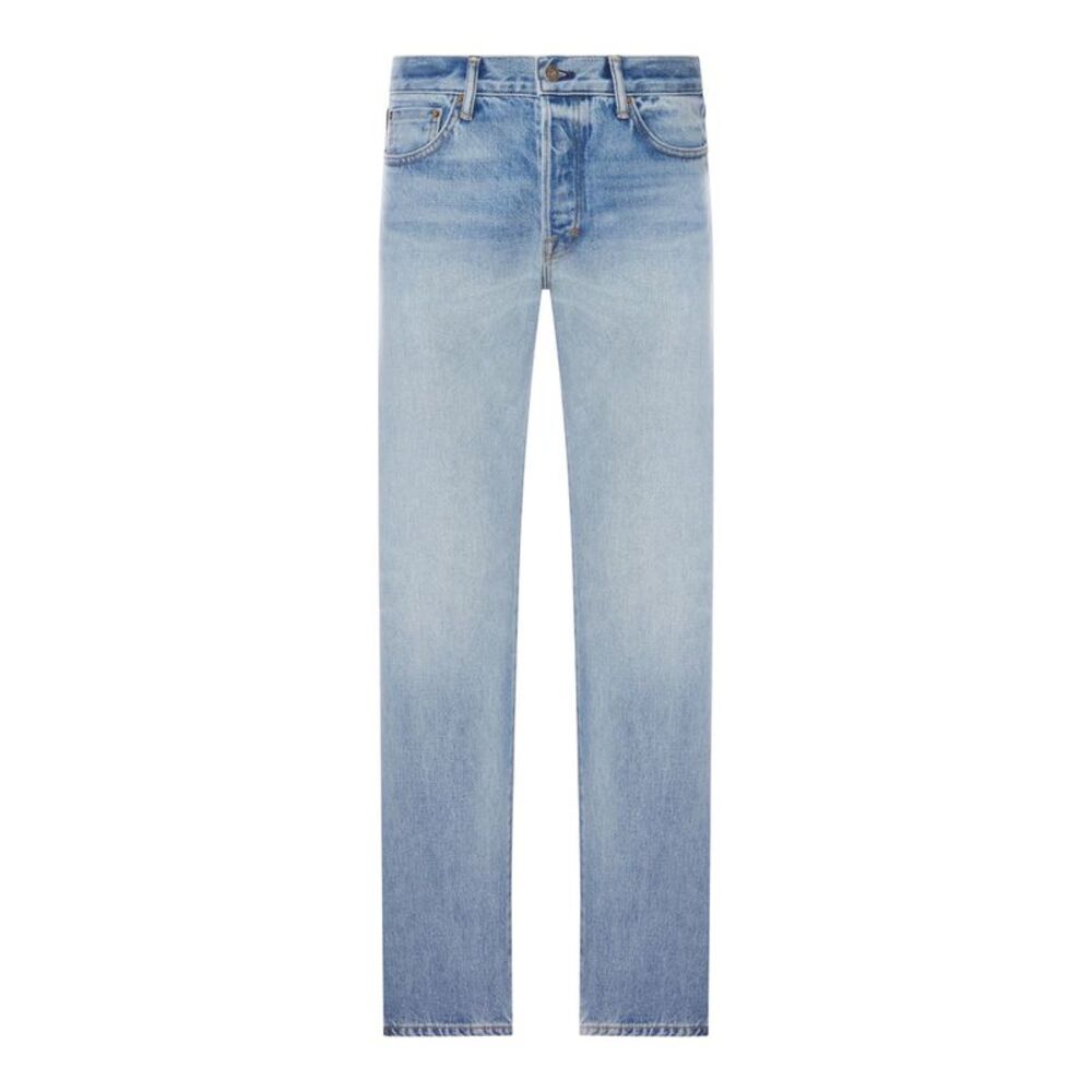 Tom Ford Men 50`S Blue Straight-Fit Denim Jeans